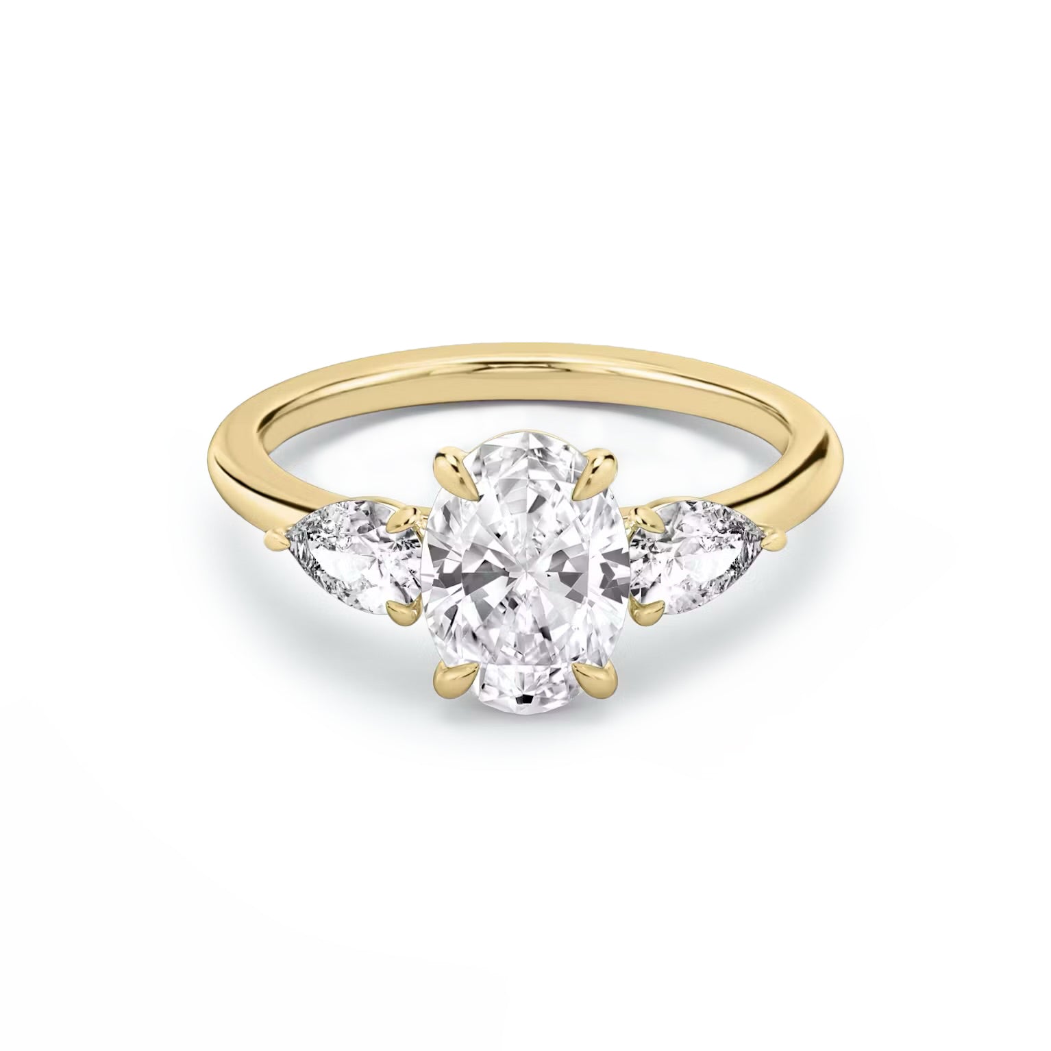 Ariana – Trilogy Oval and Pear Shape Engagement Ring