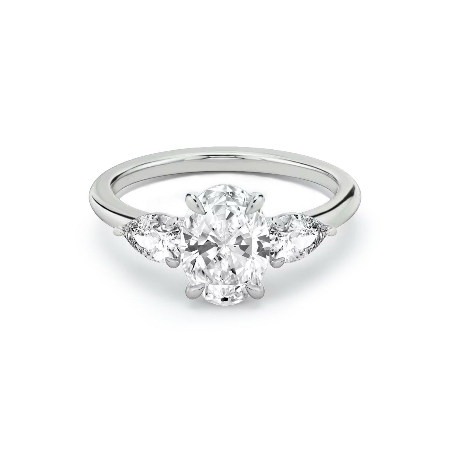 Ariana – Trilogy Oval and Pear Shape Engagement Ring