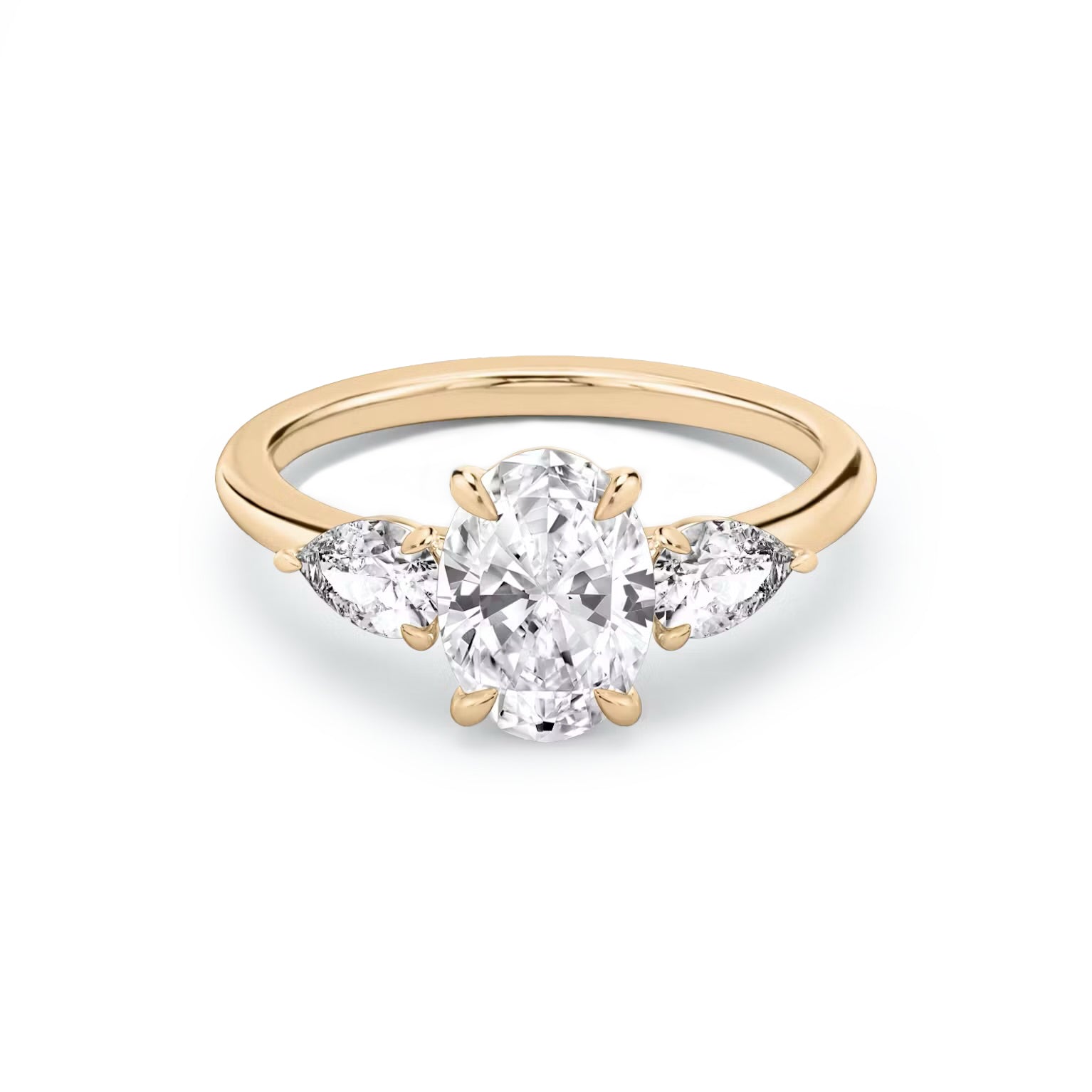 Ariana – Trilogy Oval and Pear Shape Engagement Ring