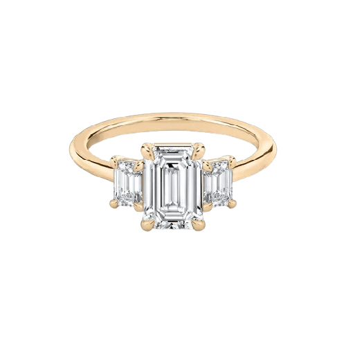 Josie – Trilogy Emerald Cut Engagement Ring