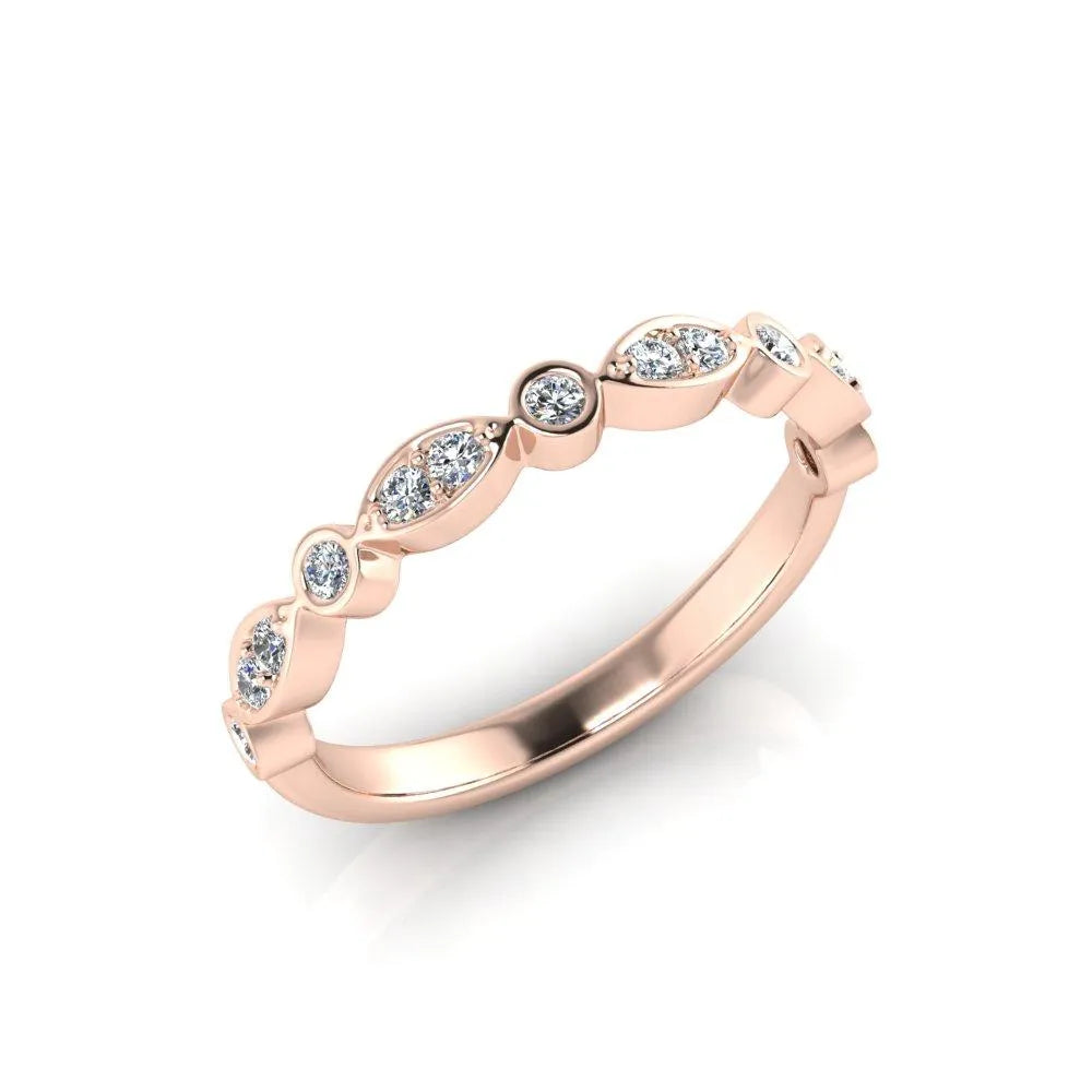 Hazel- Marquise and Round Shape Diamond Band