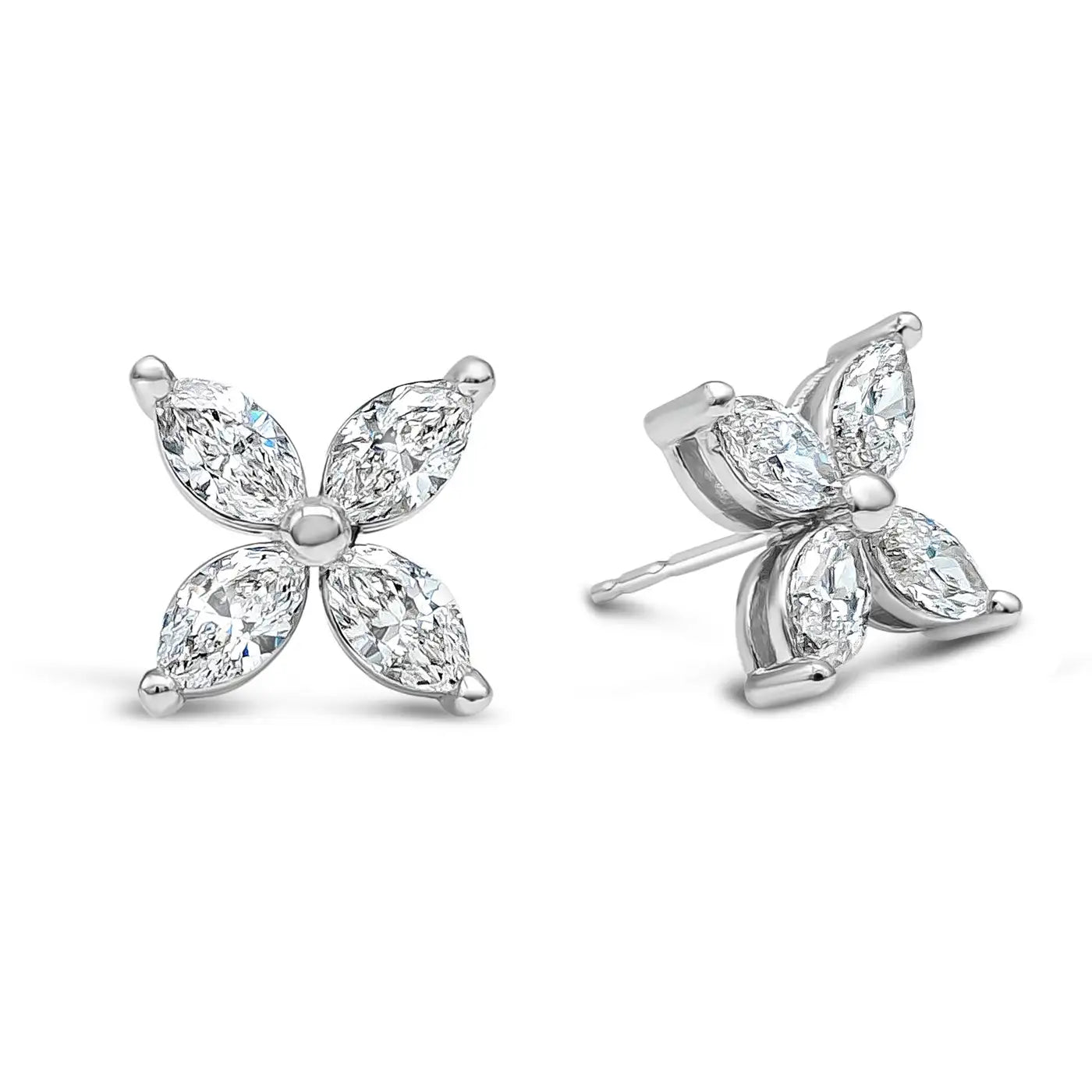 Marquise Shape Diamond Earrings