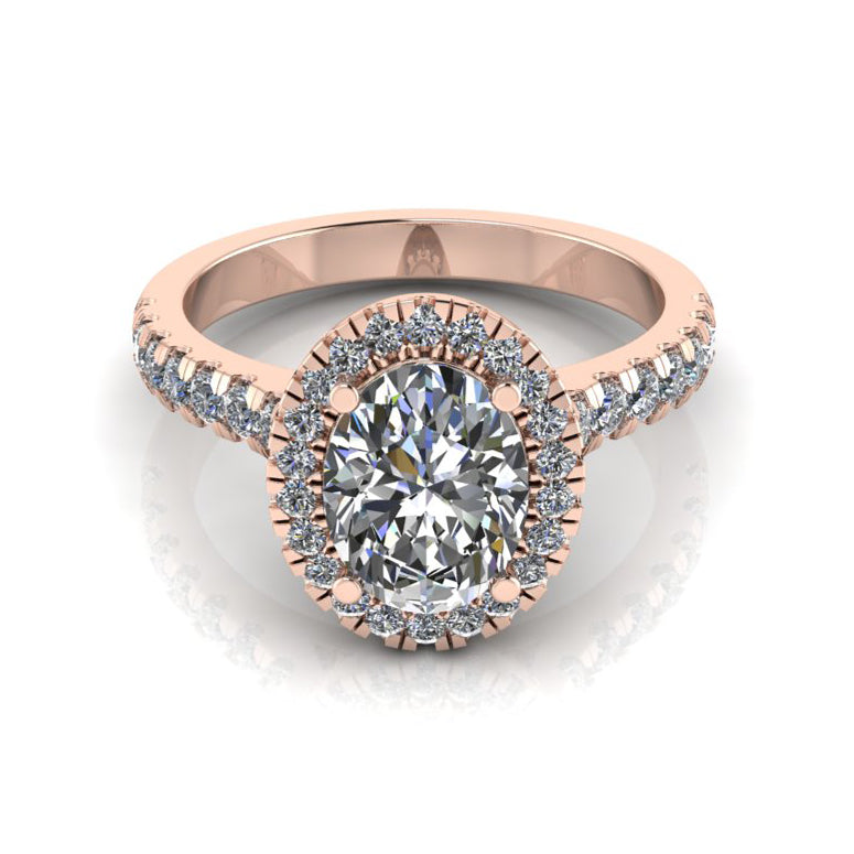 Millie- Oval Halo Engagement Ring