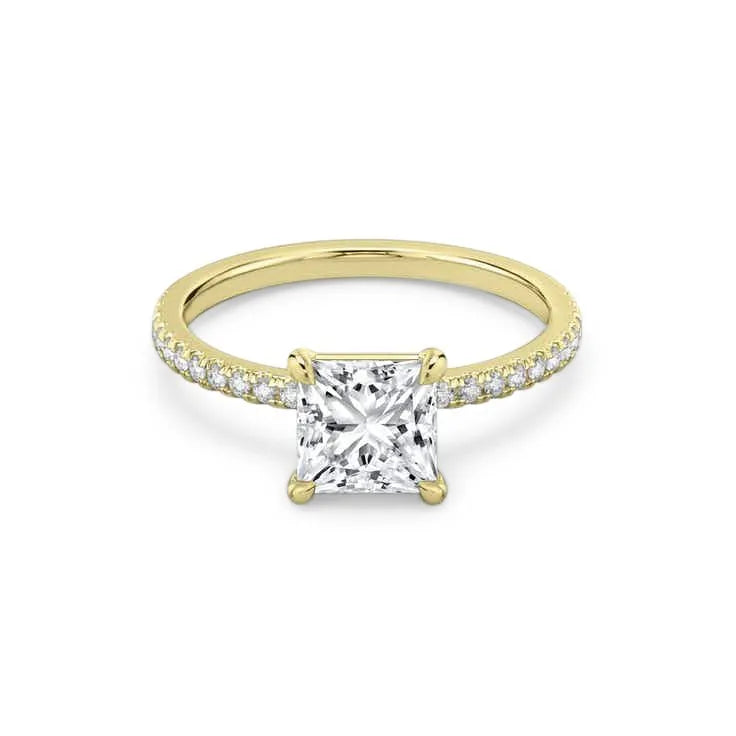 Hollie – Cushion Cut Engagement Ring on a Micro Claw Set Diamond Band