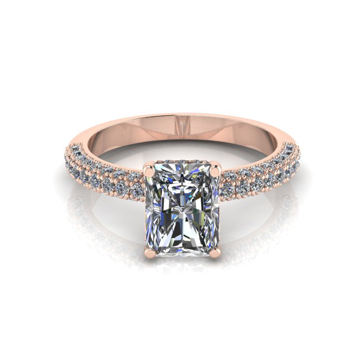 MIA- RADIANT CUT ENGAGEMENT RING WITH A HIDDEN HALO