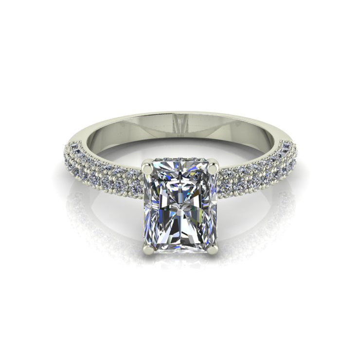 MIA- RADIANT CUT ENGAGEMENT RING WITH A HIDDEN HALO