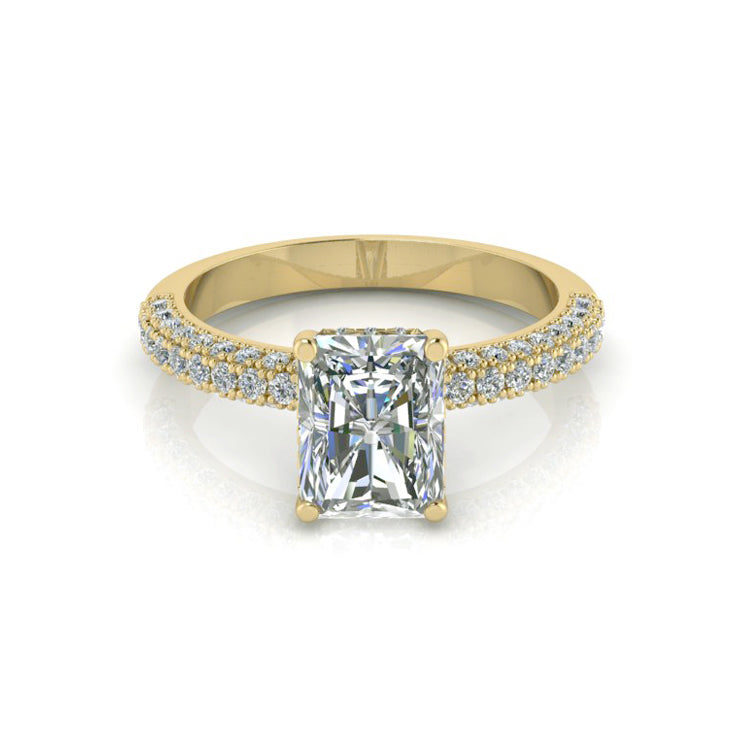 MIA- RADIANT CUT ENGAGEMENT RING WITH A HIDDEN HALO