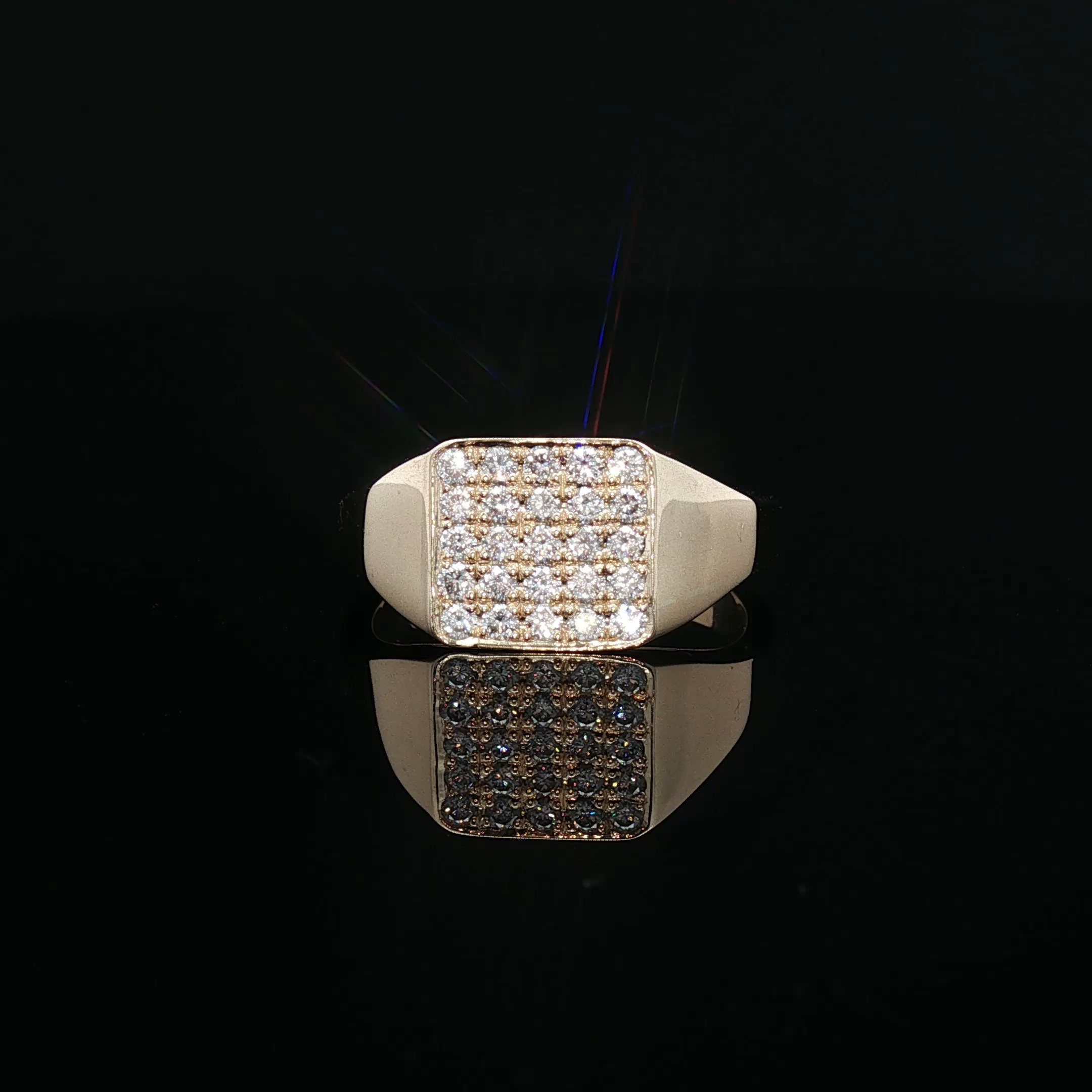 Legacy - Yellow Gold Diamond Pave Signet Ring