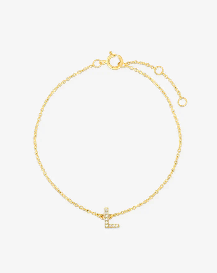 Diamond Initial Bracelet