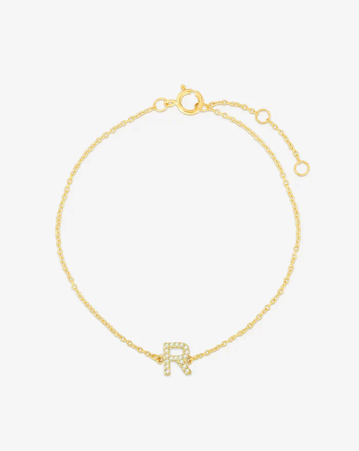 Diamond Initial Bracelet