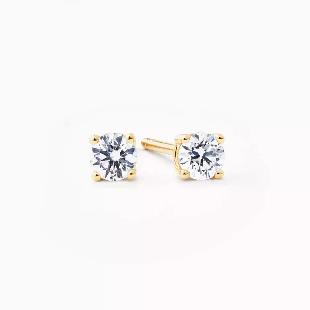 Stud Earrings with 0.50 Carat TW of Diamonds